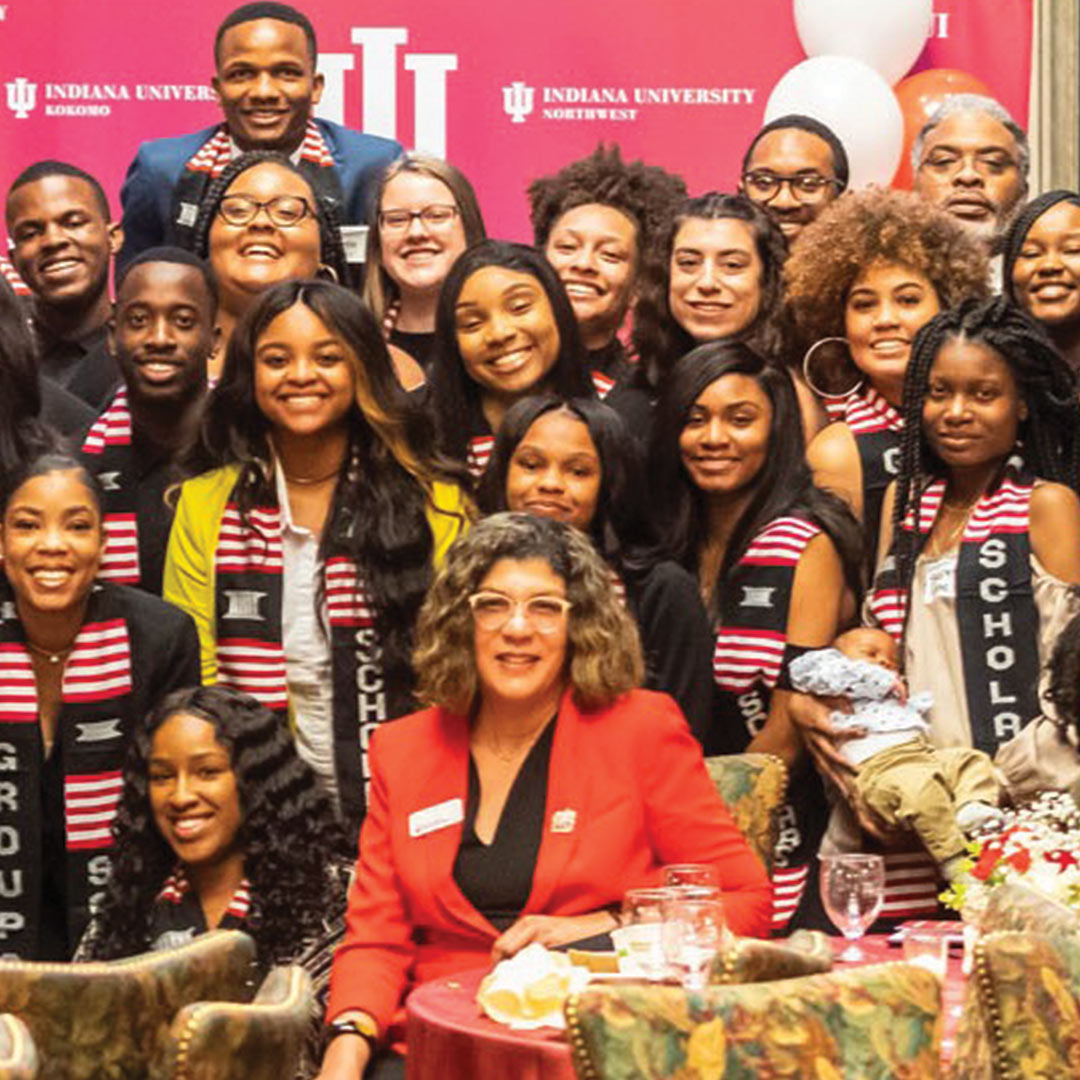 Mary Stephenson with students